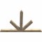 Ekena Millwork Saratoga Rough Sawn Timber Gable Bracket, Douglas Fir, 96"W x 64"H x 4"D x 6"F, 16/12 Pitch GBW096X64X0406SAR00RDF - alternate 5
